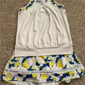 Lija White and Yellow tennis set